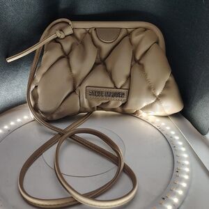 Steve Madden Gold Quilted Wristlet
